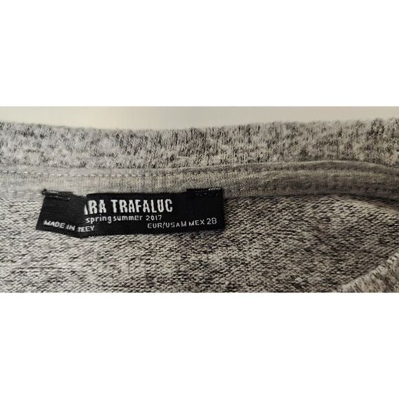 Zara Trafaluc Pullover Sweater Women’s Size Small Grey Long Bell Sleeves Medium - Picture 6 of 6